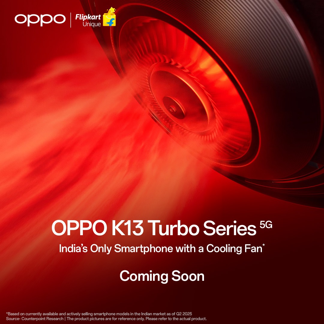 nirmaltv's tweet image. Upcoming OPPO K13 Turbo Series 5G will have some cool features,  India’s only smartphone with an in-built cooling fan. This will bring down the temperature of the device  2–4°C during heavy gaming and gives consistent performance. 
#oppok13turboseries