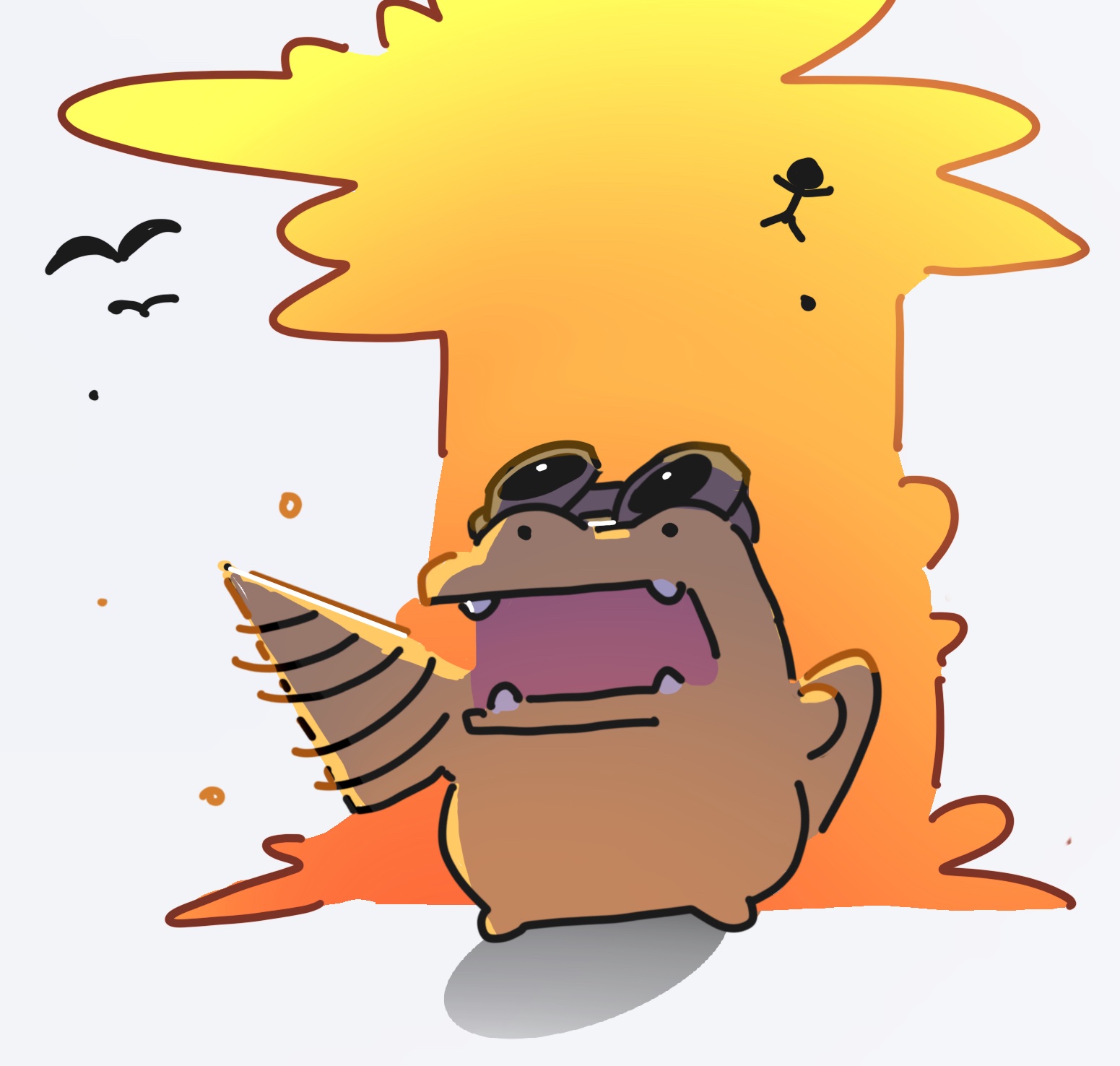 U_AIᘏ▸◂ᘏㅤ C X | Can't stop to make these cute emojis😆～吃貨篇