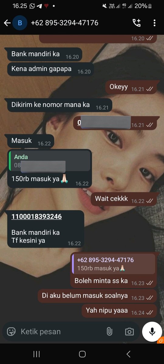 Hati hati lurrr, nipu cv pulsa iniii 0895329447176