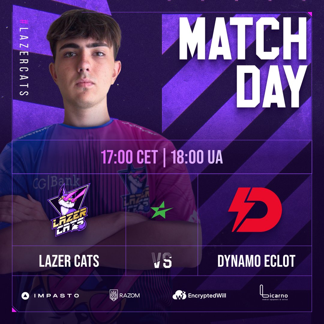 Lazer Cats (@lzrcats) on Twitter photo ๐ฅ Back in action at ESEA Elite Cup #1!
We're facing <a href="/dynamoeclot/">Dynamo Eclot</a>
โ winner goes to playoffs ๐
๐ Match starts at 17:00 CET, donโt miss it! ๐ฅ Back in action at ESEA Elite Cup #1!
We're facing <a href="/dynamoeclot/">Dynamo Eclot</a>
โ winner goes to playoffs ๐
๐ Match starts at 17:00 CET, donโt miss it!