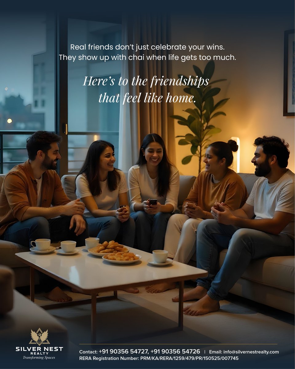 silver41886's tweet image. Some friendships go beyond weekend plans and group chats. They help you unpack boxes, calm your EMI nerves, and make your new house feel like home. Here’s to the ones who show up every single time.
.
.
#silvernest #realfriendsrealstories #hublihomes #friendshipday #homejourney