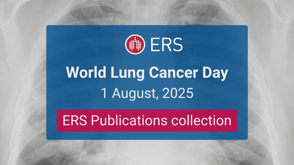 For #WorldLungCancerDay 2025, we have put together a collection of ERS publications on the topic of lung cancer from clinical trials, to screening programmes, to treatment options. 

Read the collection: bit.ly/3H350Tc