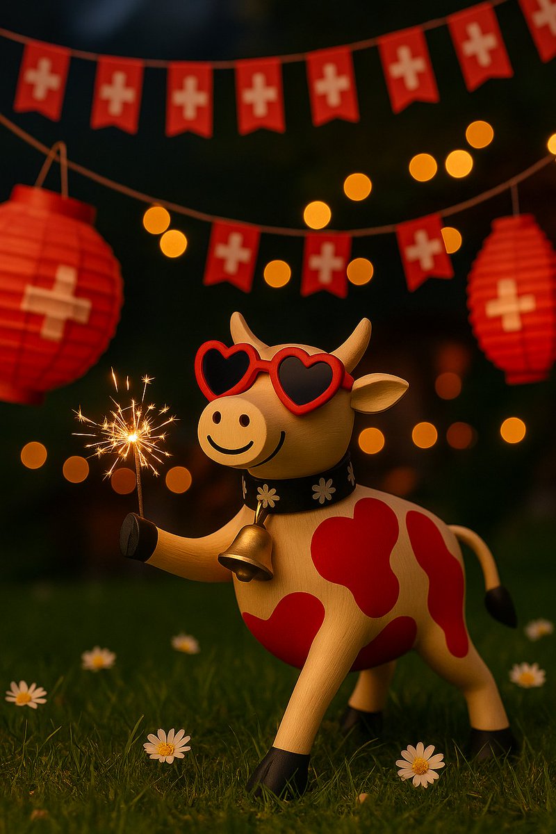 Today, my heart is swelling with pride, it’s Swiss National Day! 

From the Alps to the lakes, from chocolatey dreams to democratic mooo-dels, I’m grazing my way through this unique and beautiful land. ✨

Celebrate August 1st with joy, togetherness, and a dip into fondue! 🐄❤️