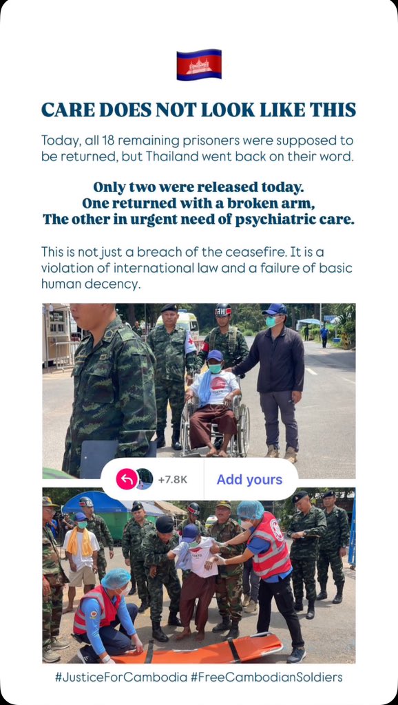 LamiTheng's tweet photo. #JusticeForCambodia 

#FreeCambodianSoldiers https://t.co/2zWfTPR1oR