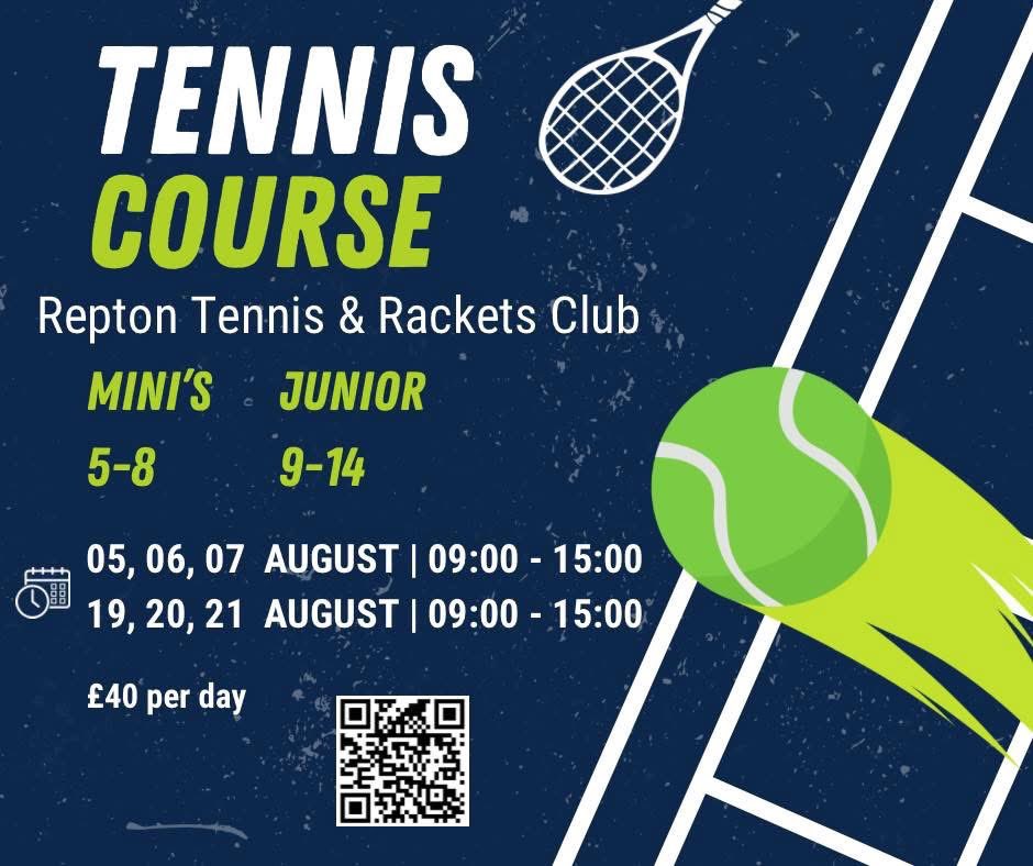 With only a few days to go, there is still time to join our popular Summer Tennis Camps! 🎾

Join by clicking on the link below…. 

To book your place follow the link clubspark.lta.org.uk/ReptonRacketsC…