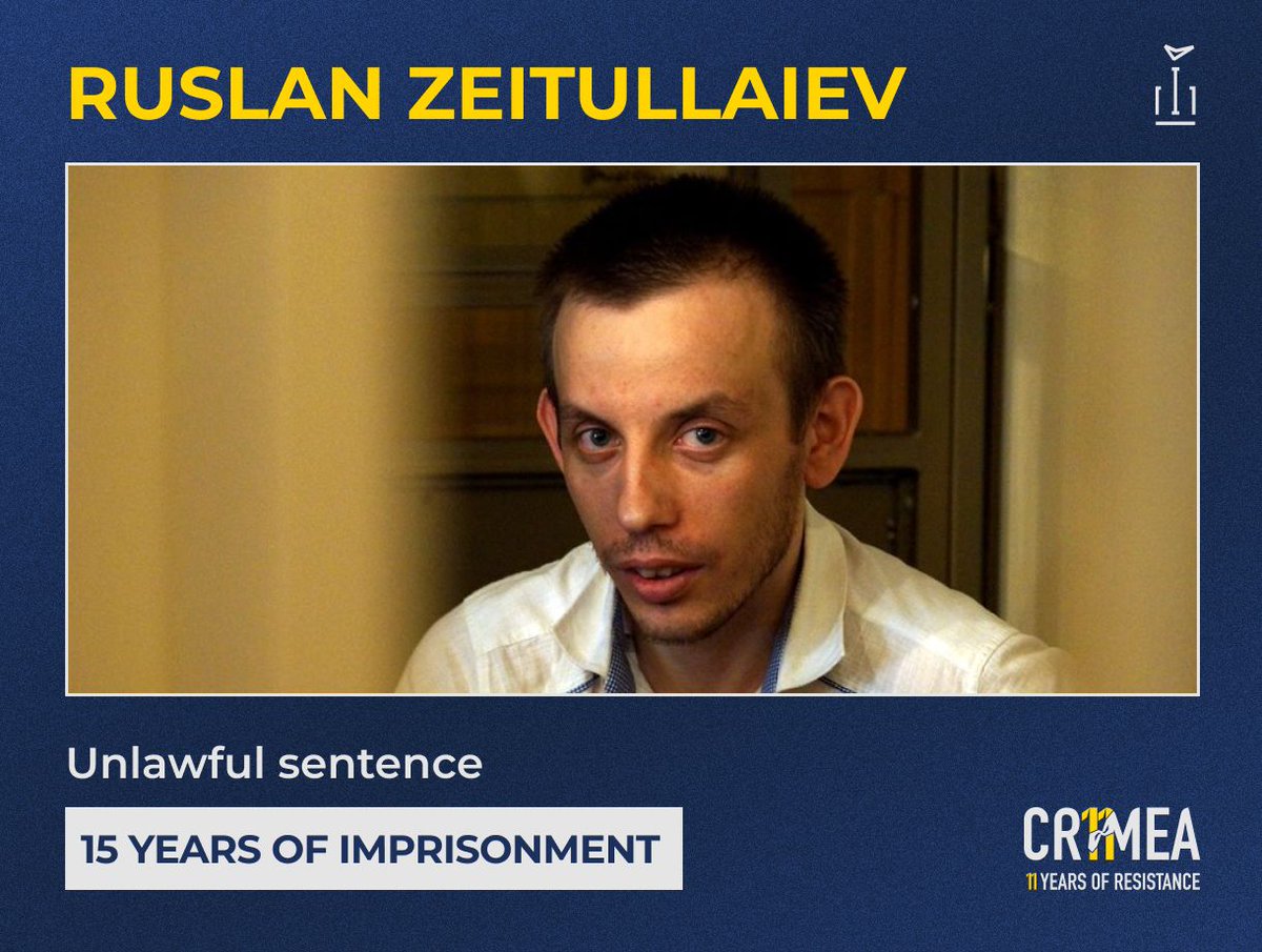 🔵 Life before the detention

Ruslan Borysovych Zeitullaiev was born on June 15, 1985, in Tashkent, Uzbekistan, where his family had been deported by the Soviet regime. When he was nine, his family returned from exile to Crimea and settled in the village of Orlyne, near