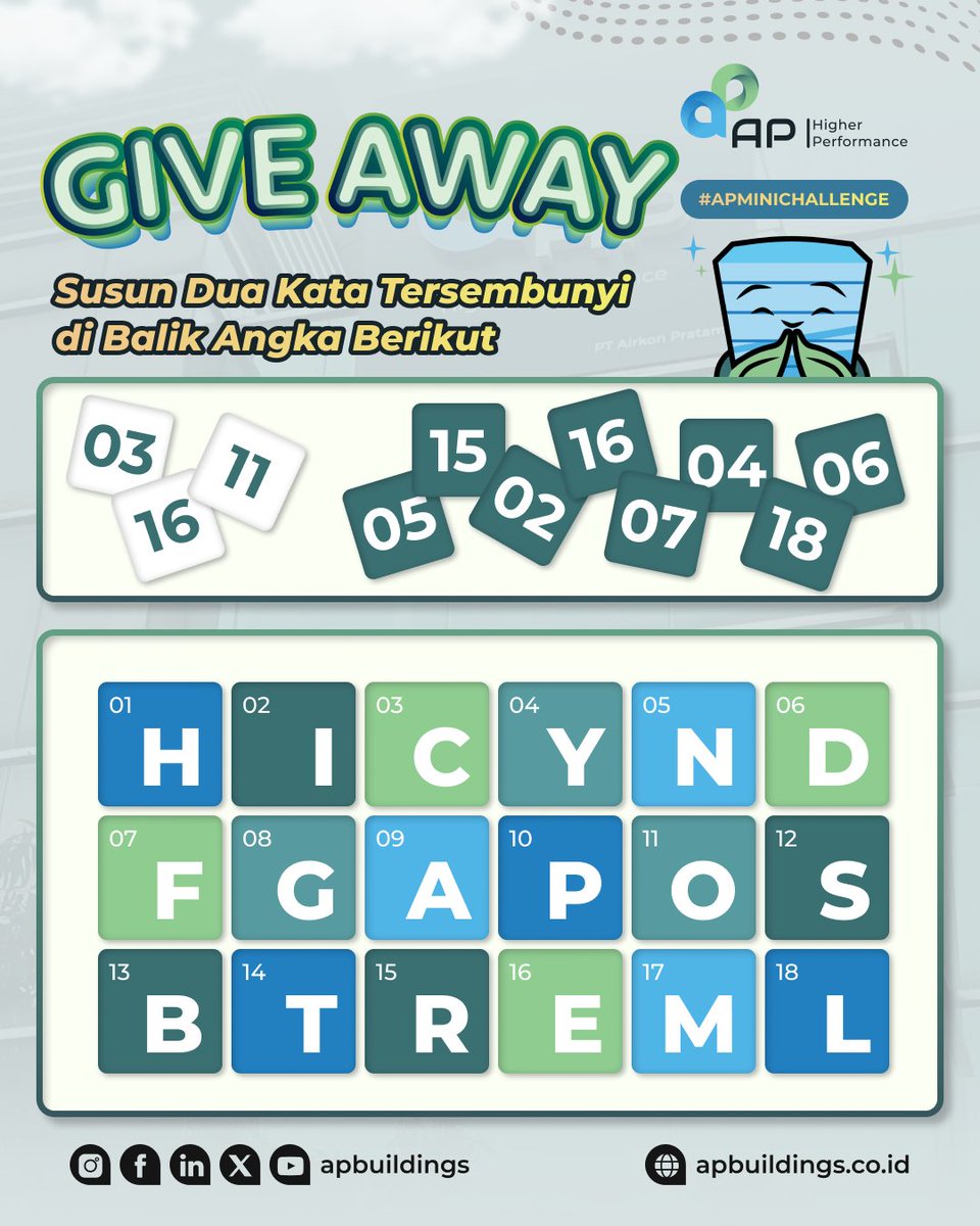 apbuildings's tweet image. Halo, #APFriends! Ikutan Giveaway dengan jawab #APMiniChallenge di atas, yuk! Ada e-money senilai 50k buat kamu lho yang beruntung. Gimana caranya? Gampang banget!