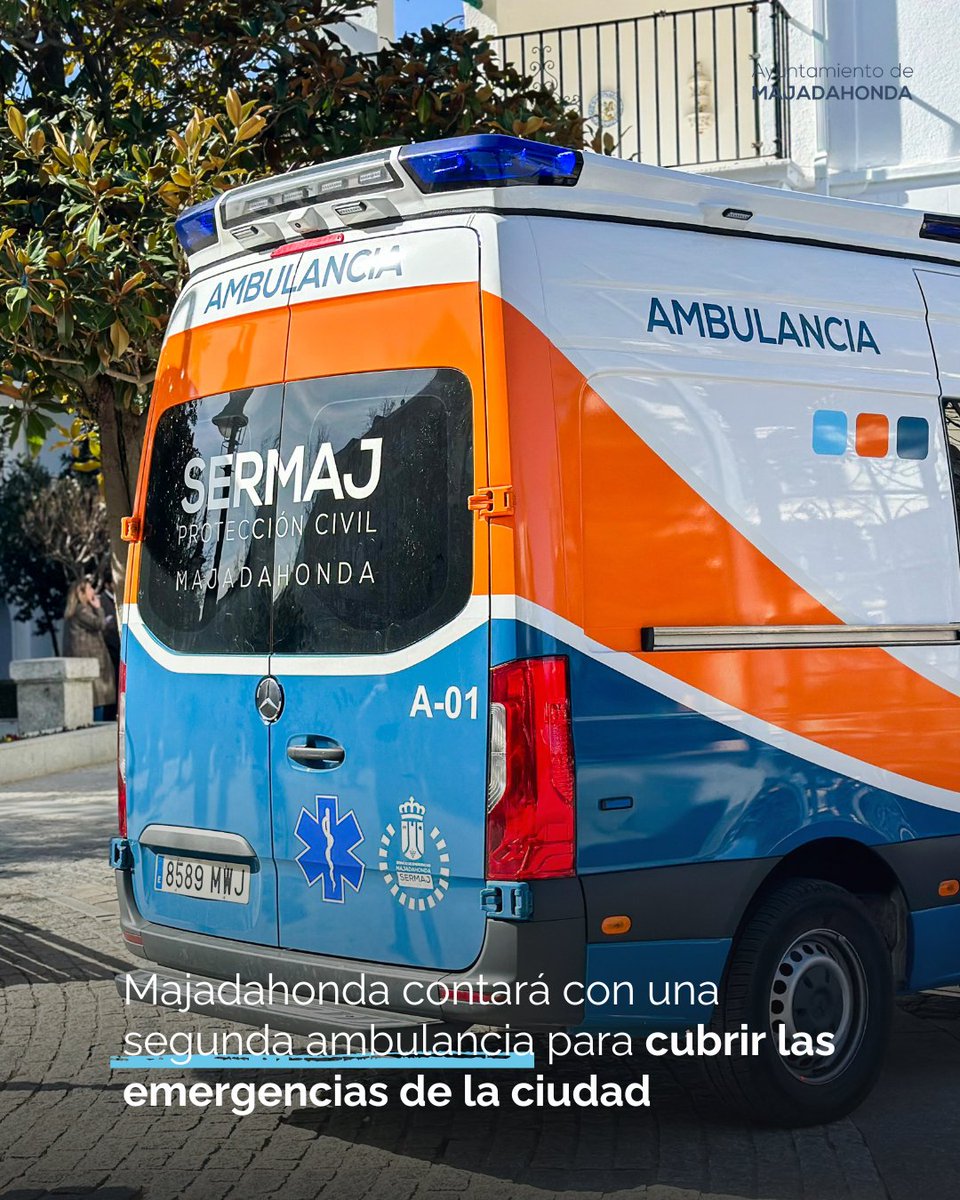 🚑🆘Majadahonda contará con una segunda ambulancia para cubrir las emergencias de la ciudad.

🔹La nueva ambulancia complementará las labores del SERMAJ a lo largo de 2026.

majadahonda.org/noticias/-/ass…
