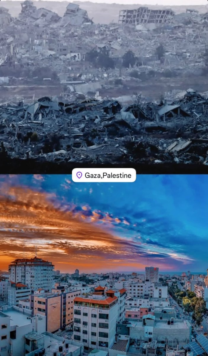 Gaza before and after, no one can imagine the massive destruction in Gaza.