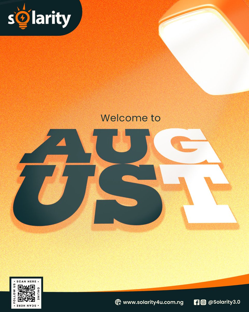 solarity4u's tweet image. Hello August!
New month, new opportunities to light up your world with solarity.

#solarity #HelloAugust #summervibes #solarenergy