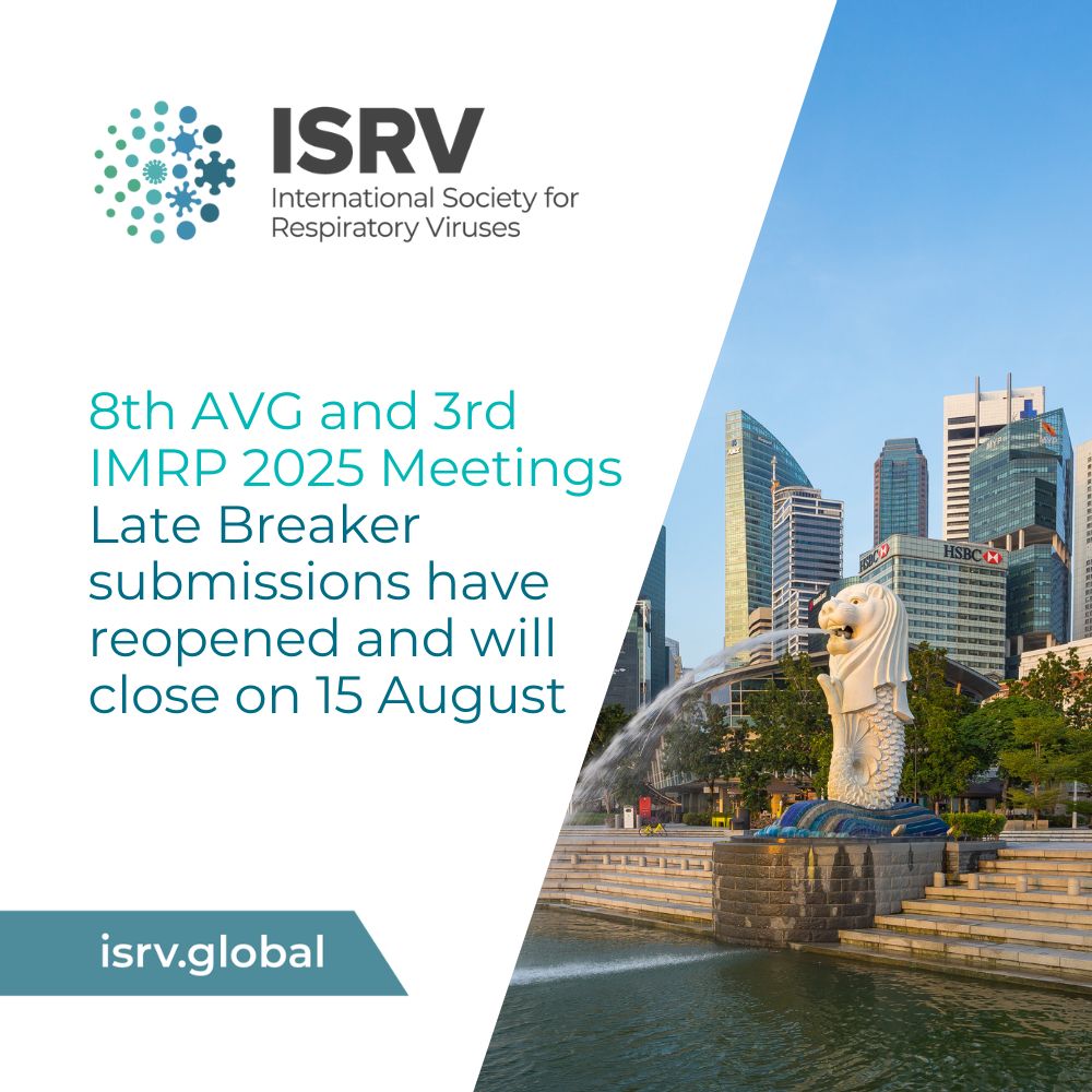 📢 Late Breaker submissions have reopened for #AVG2025 and #IMRP2025!


🗓️ Submissions close at 23:59 (UTC) on Friday 15 August.

🔗 Find out more: buff.ly/67WcSC0

#RespiratoryViruses #ISRV
