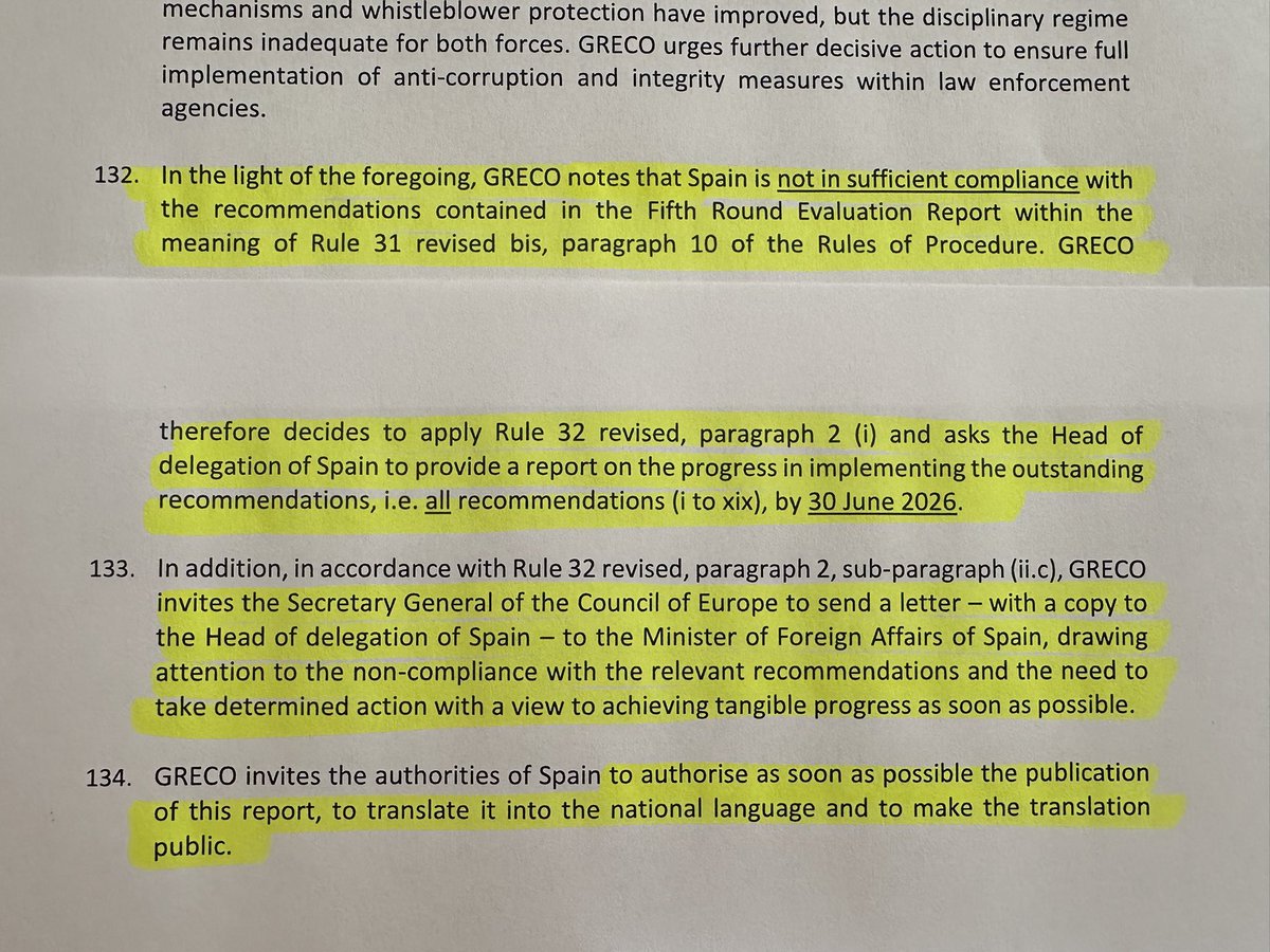 Cayetana Álvarez de Toledo (@cayetanaat) on Twitter photo «GRECO concluye que España no ha aplicado satisfactoriamente ni abordado de manera satisfactoria ninguna de las 19 recomendaciones contenidas en el Informe de Evaluación de la Quinta Ronda».
El bulócrata reincidente no descansa ni en agosto.
<a href="/GPPopular/">Grupo Popular Congreso</a> «GRECO concluye que España no ha aplicado satisfactoriamente ni abordado de manera satisfactoria ninguna de las 19 recomendaciones contenidas en el Informe de Evaluación de la Quinta Ronda».
El bulócrata reincidente no descansa ni en agosto.
<a href="/GPPopular/">Grupo Popular Congreso</a>