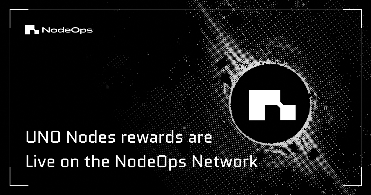 It's Friday and want to reward you 🫵🏻

Wondering how?

UNO Node rewards are now Live on the NodeOps Network ✅

Operating an UNO Node is a no-brainer:

→ Protocol + bonus rewards
→ Quarterly revenue share
→ Priority access to new product launches
→ Discounts on deployments