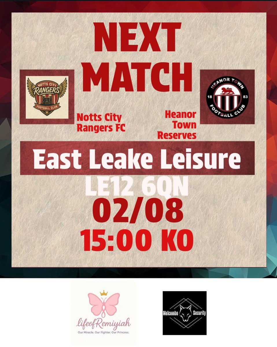 Final Pre-Season Friendly sees us face a great squad if not our hardest opponents we’ll face in <a href="/HeanorTownFC/">Heanor Town</a> reserves

Good test and experience for the lads!
Up The Rangers🤍❤️
#rangers #ncr