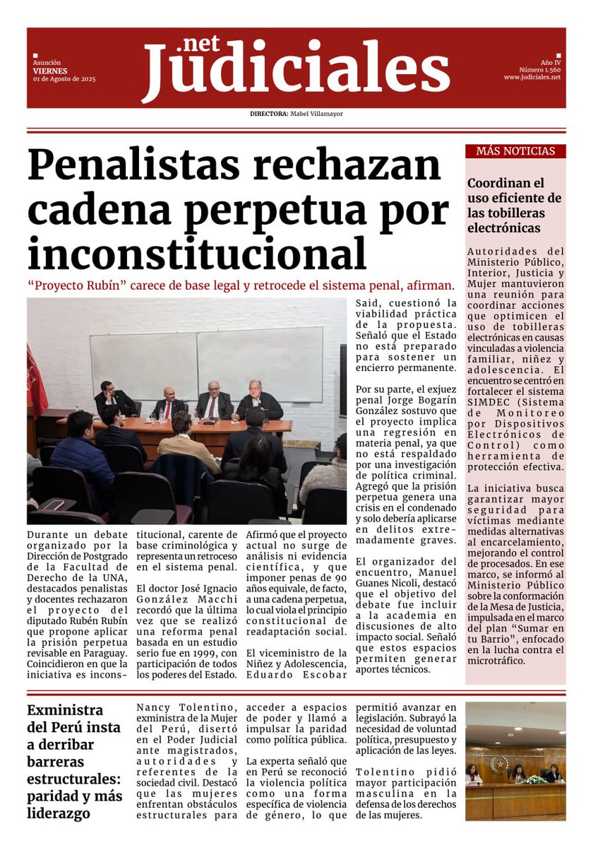 🔴 Muy buen día, feliz viernes!🤩

Te dejamos la Tapa de #JudicialesNet 😎

Todos los detalles en nuestra web
👇🏻⚖️🇵🇾

judiciales.net