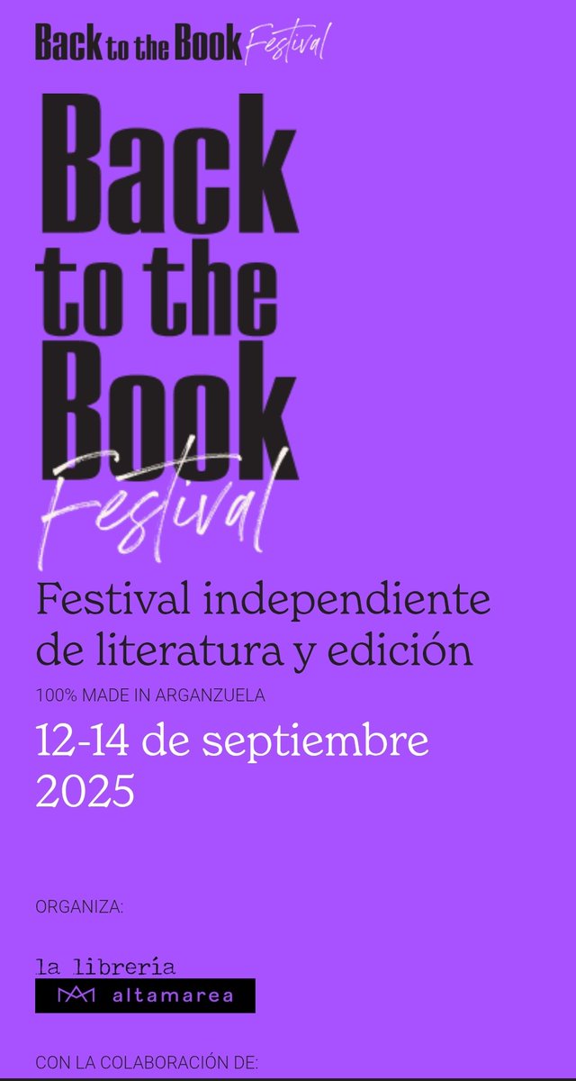 Pues el viernes 12 de septiembre estaremos en  Back to the Book Festival en el Matadero. No estaremos tres horas, tranquis. Y no estaremos solos

No somos el único pódcast, al día siguiente estará la <a href="/Franquicia_Pod/">La Franquicia Podcast</a>. Si no lo conocéis, estáis tardando

backtothebook.es/programa-2025/