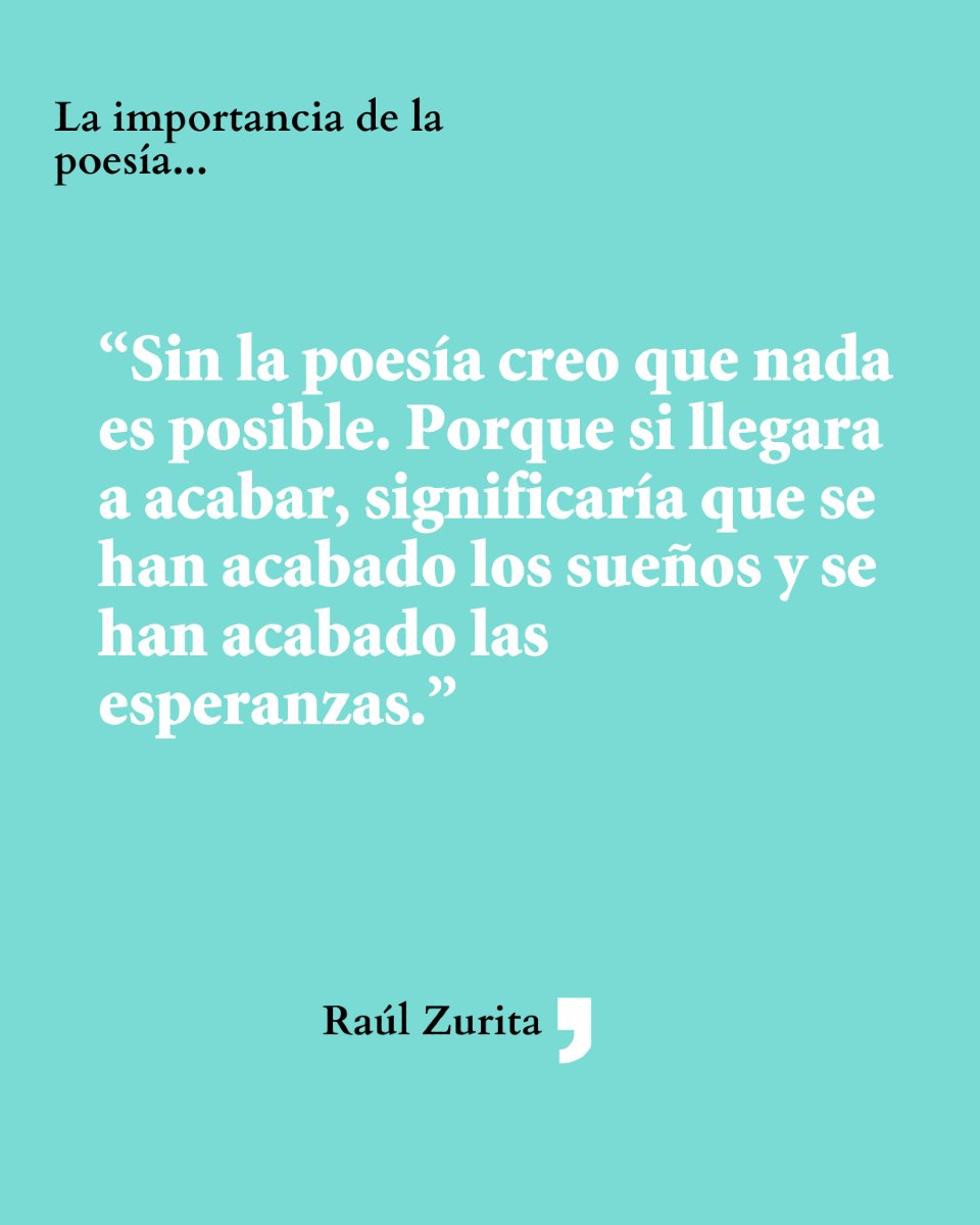 📖 Raúl Zurita lo tiene claro: sin poesía, nada sería posible.
Para el poeta chileno, la poesía no es solo un género literario, sino una forma de sostener la esperanza y los sueños. 

¿Qué opináis?

#FestivalEñe