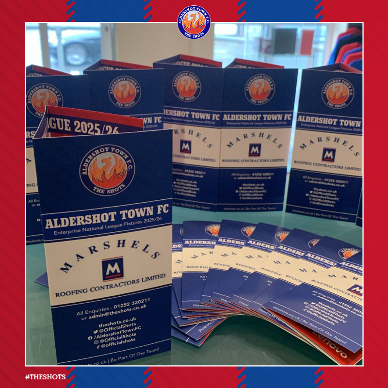 We've just received our delivery of 9,000 fixture card lists for the 25/26 season 🤩

With this in mind, we're calling for volunteers to come in and help deliver these to residents in and around our community 🤝

If you're able to help, get in touch with michael@theshots.co.uk 👊