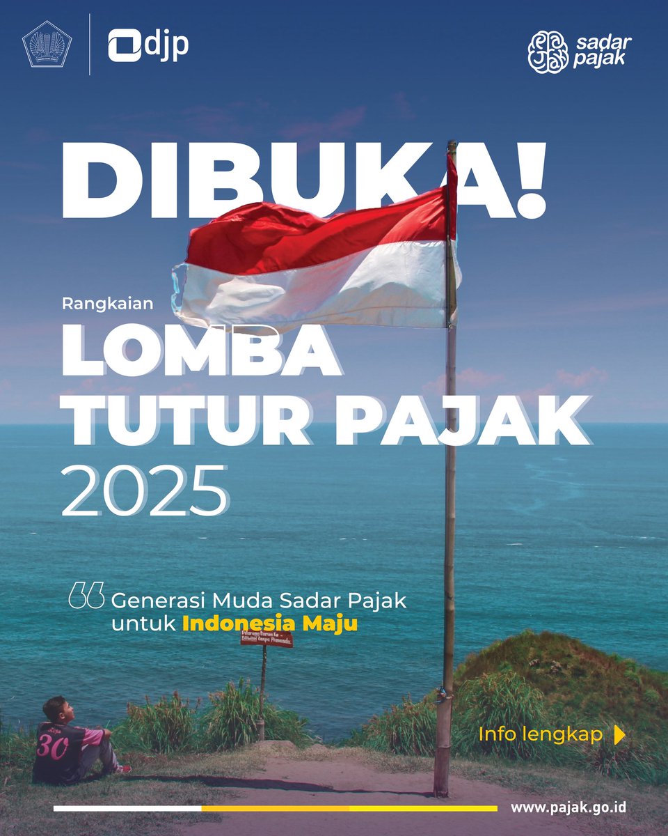 LOMBA TUTUR PAJAK 2025 TELAH DIBUKA!

#KawanPajak Sebagai bagian dari rangkaian kegiatan Pajak Bertutur 2025, Direktorat Jenderal Pajak menyelenggarakan Lomba Tutur Pajak 2025 untuk mendukung edukasi pajak yang inklusif dan berkelanjutan.

- Utas