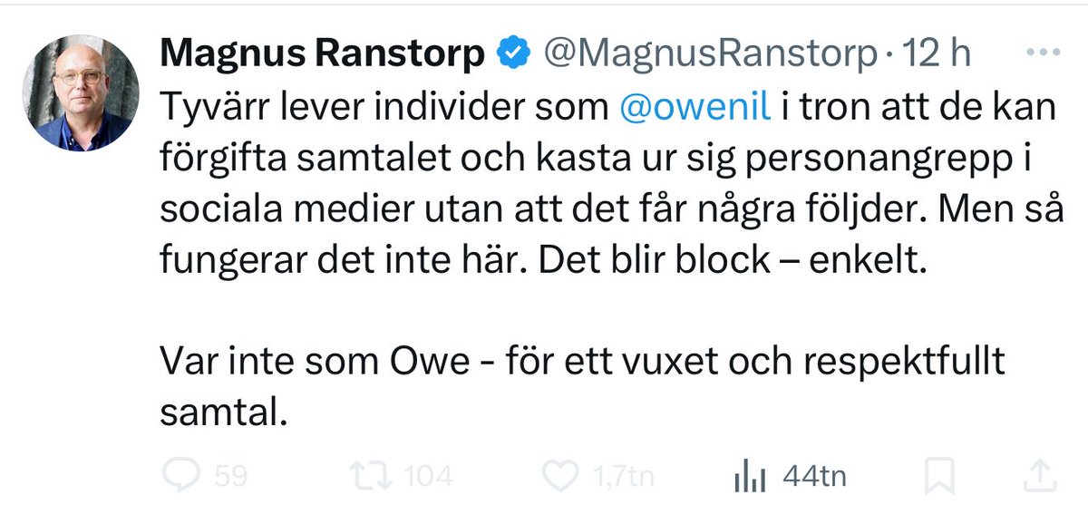 Tony Johansson tweet media