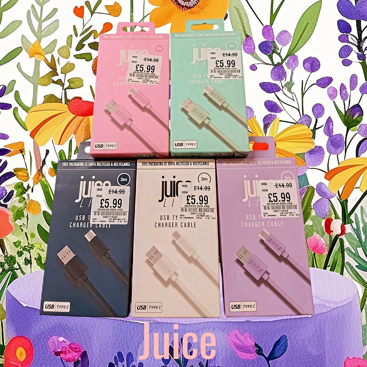 hmvIpswich's tweet image. Who wants boring cables? Brighten up your charging game with a bit more colour (they do also come in black &amp;amp; white if you like them more traditional) 
#hmvsummertech 
#JuiceAudio 
#chargingcable