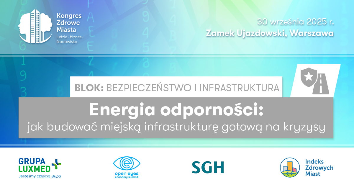 W ramach bloku „Bezpieczeństwo i Infrastruktura” czekają nas inspirujące dyskusje 🗣️ o tym, jak powinny wyglądać miasta przyszłości by zapewniały mieszkańcom spokój, odporność i wysoką jakość życia.

👉 Jednym z kluczowych paneli będzie ten zatytułowany „Energia odporności: jak