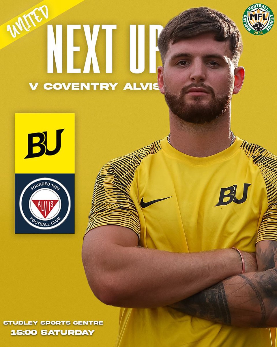 Birmingham United First Team (@bufcfirst) on Twitter photo Next Up |
🆚 <a href="/CovAlvis/">𝗖𝗼𝘃𝗲𝗻𝘁𝗿𝘆 𝗔𝗹𝘃𝗶𝘀 𝗙𝗖</a>
🏆 <a href="/MidlandLeague/">Capelli Sport Midland Football League</a>
📅 02.08.25
⏰ 15.00
📍 Studley Sports Centre, B80 7BF Next Up |
🆚 <a href="/CovAlvis/">𝗖𝗼𝘃𝗲𝗻𝘁𝗿𝘆 𝗔𝗹𝘃𝗶𝘀 𝗙𝗖</a>
🏆 <a href="/MidlandLeague/">Capelli Sport Midland Football League</a>
📅 02.08.25
⏰ 15.00
📍 Studley Sports Centre, B80 7BF