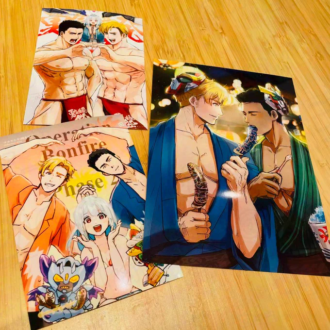 出力テストもしてきました! 当然透過なしサイン最小限プリント仕様です 爆発祭2枚もちょっぴり調整しています