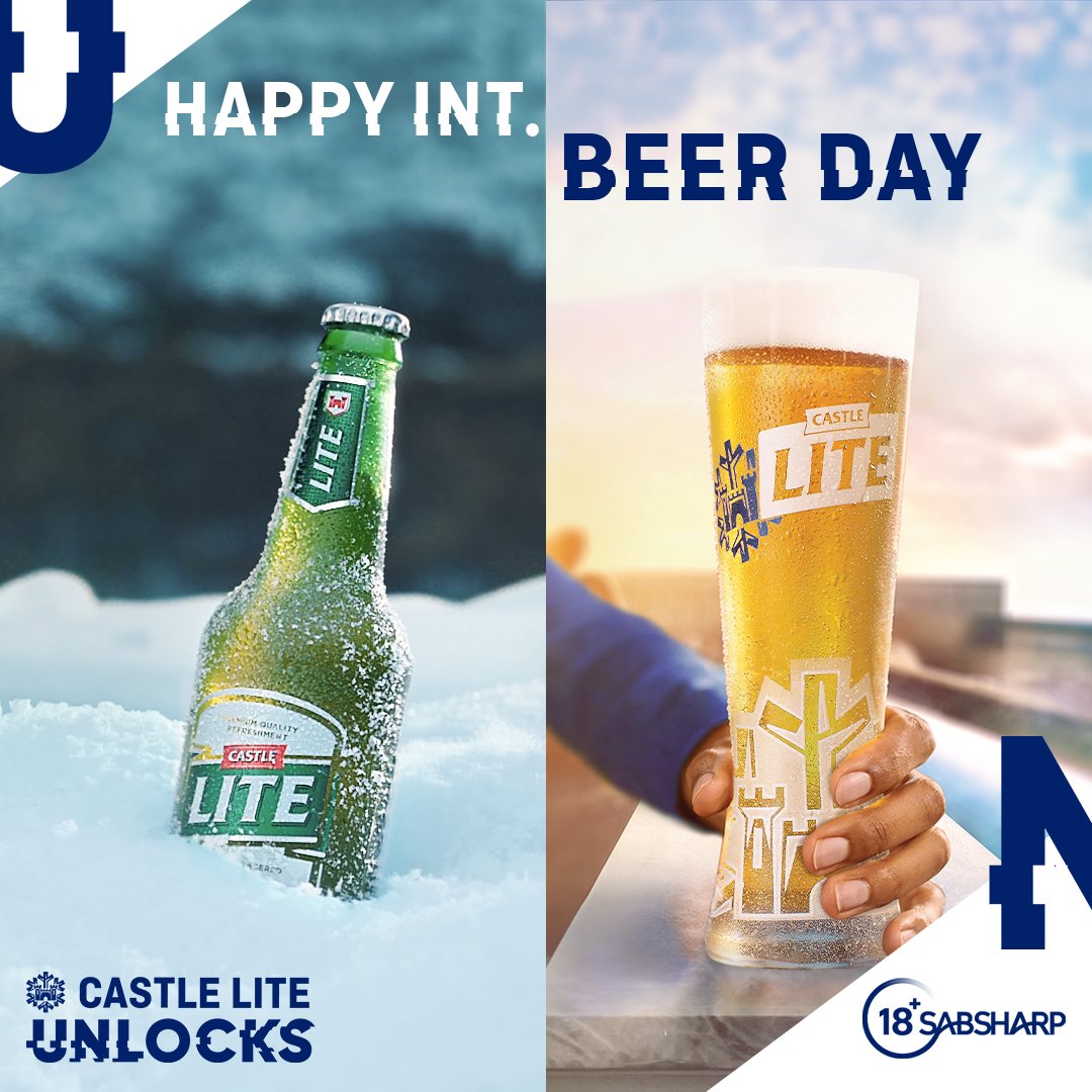 Castle Lite (@castlelitesa) on Twitter photo What better way to kick off the #LiteWKND with #InternationalBeerDay.
Tag the friend you share a Castle Lite with, whether it is Crisp outside or to keep you Extra Cold in the heat. 
You could get a cold 6 to share.🍺 What better way to kick off the #LiteWKND with #InternationalBeerDay.
Tag the friend you share a Castle Lite with, whether it is Crisp outside or to keep you Extra Cold in the heat. 
You could get a cold 6 to share.🍺