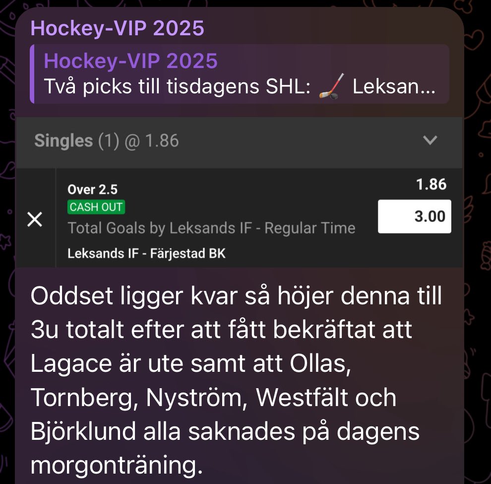 👀 Sneak Peek

En liten inblick i hur vi lägger fram våra spel och motiveringar i hockeygruppen. 

Snart är dags igen! 😍

Stänger på 20 platser i gruppen denna säsong och det finns platser kvar.

DM för mer info!