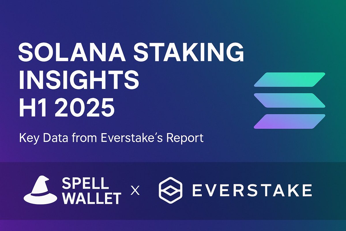 Solana staking is changing fast. Less centralization. More validators.  Smarter rewards. @spell_club I just went through @everstake_pool full H1  2025 report, and here are 5 key takeaways you should know 🧠👇 🧵 #