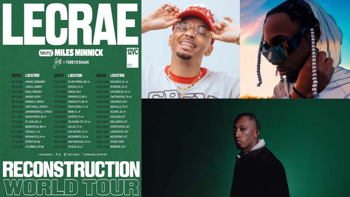 ramusteez's tweet photo. Lecrae’s “Reconstruction World Tour” 2025: All You Need to Know
>>>Read here: https://t.co/iILXqI4aKk
#Lecrae #MilesMinnick #Torey #ReconstructionWorldTour #rapper #hiphop https://t.co/xibiFSzEcR