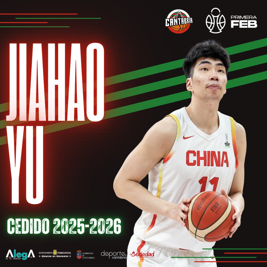 Grupo Alega Cantabria (@grupoalegacant) on Twitter photo 📝 ¡Jiahao Yu se une a Grupo Alega Cantabria!
El internacional chino se incorpora al club, cedido desde <a href="/bilbaobasket/">Surne Bilbao Basket 😎</a>, para la temporada 2025-2026🇨🇳
¡Bienvenido, Jiahao!
#TuTambienJuegas #BaloncestoEnTorrelavega 📝 ¡Jiahao Yu se une a Grupo Alega Cantabria!
El internacional chino se incorpora al club, cedido desde <a href="/bilbaobasket/">Surne Bilbao Basket 😎</a>, para la temporada 2025-2026🇨🇳
¡Bienvenido, Jiahao!
#TuTambienJuegas #BaloncestoEnTorrelavega