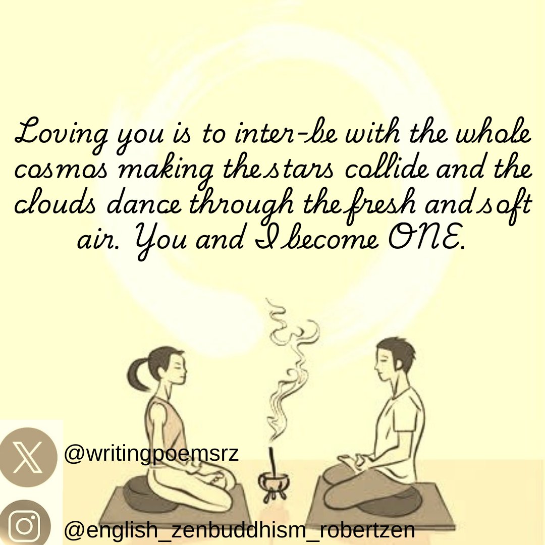 writingpoemsrz's tweet photo. Loving you is to inter-be with the whole cosmos making the stars collide and the clouds dance through the fresh and soft air. You and I become ONE.
#WritingCommunity #writer #poem #poetry #Literature #poet #writer #author #love #spirituality #interbe #inspirational #poetrysociety https://t.co/Wg3Q8qGrTb