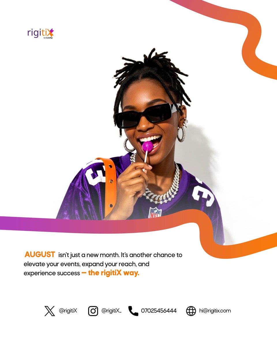 rigitiX's tweet photo. August is here!
New month. New events. New possibilities.
Plan smarter, sell faster, engage better — the rigitiX way.
#HappyNewMonth #EventTech #rigitiX https://t.co/QFyNLPIbsP