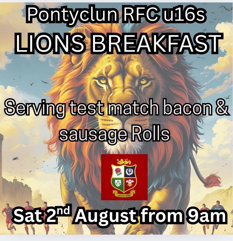 Don't forget we're open at 9am again this Saturday for breakfast rolls! Raising tour funds for our u16s. Your support so far has been amazing!