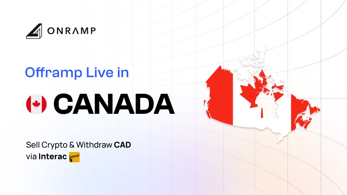 🇨🇦 CANADA UPDATE: Offramp is Live! Canadians can now Sell Crypto via  @onrampmoney and withdraw $CAD instantly to their Bank Account via @INTERAC  ! ✓ 400+ tokens supported ✓ Instant CAD withdrawals