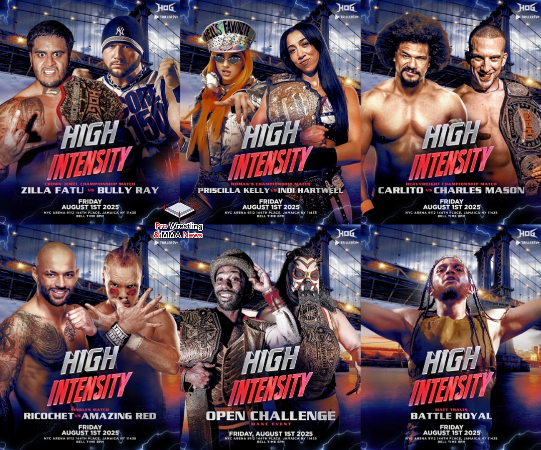 PWMMANews's tweet image. Full card for today&apos;s House of Glory #HighIntensity