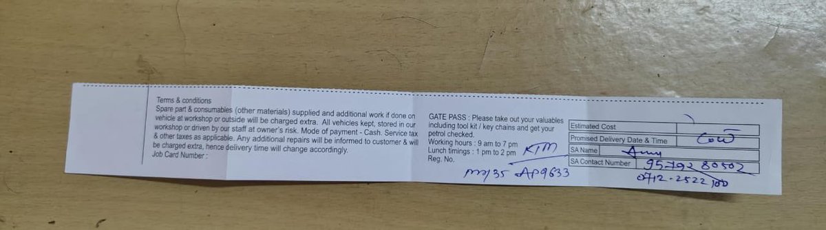 ujwalgondane1's tweet photo. This is not a one-time issue. Every visit to Patni Automobiles ends in delays, no updates, and frustration. This is NOT what premium service should look like.
@KTMIndia @BajajAuto https://t.co/YJtQ470Uey