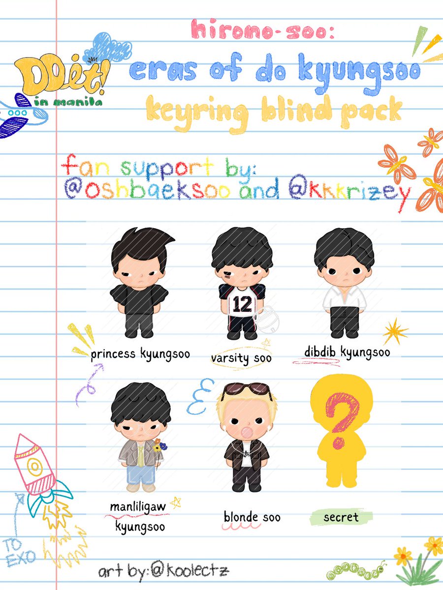 <𝐃𝐎 𝐢𝐭! 𝐢𝐧 𝐌𝐚𝐧𝐢𝐥𝐚> fan support 🐧
 by <a href="/oshbaeksoo/">ela 🍓</a> &amp; <a href="/kkkrizey/">krizey</a>

hirono-soo: eras of do kyungsoo acrylic keyring blind pack 𐔌՞꜆.  ̫.꜀՞𐦯

𖹭 mbf, like, rt (show proofs on d-day)
𖹭 strictly 1:1
𖹭 loc: tba
𖹭 dm me for donations/trades

#DOITinManila #DOITinMNL