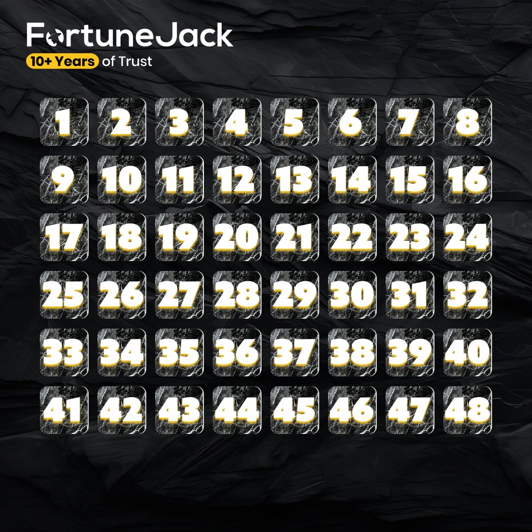 fortunejackcom's tweet image. Let's play a quick game to start the weekend! 💎

Pick a number from 1-48. 

If you find the hidden gem, you might win 100 Free Spins! 👇(must RT, Like and follow)