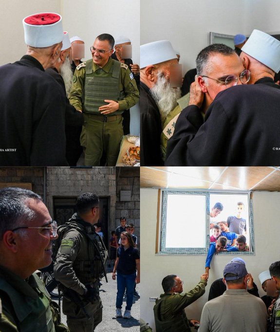 الاسرائيلي #أفخاي_أدرعي بين أحضان عدداً من مشايخ #دروز #سوريا في سفوح #جبل_الشيخ المحتل على الحدود السورية.

#سوريا #سورية #إسرائيل_إرهابية #دروز_السويداء