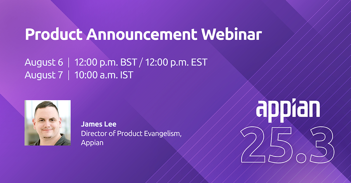 Appian's tweet image. Discover the latest updates designed to supercharge your workflows, from enhanced AI features to tools that boost developer productivity.

Join the release webinar to see what’s new: ap.pn/3UgXren #AIinProcess