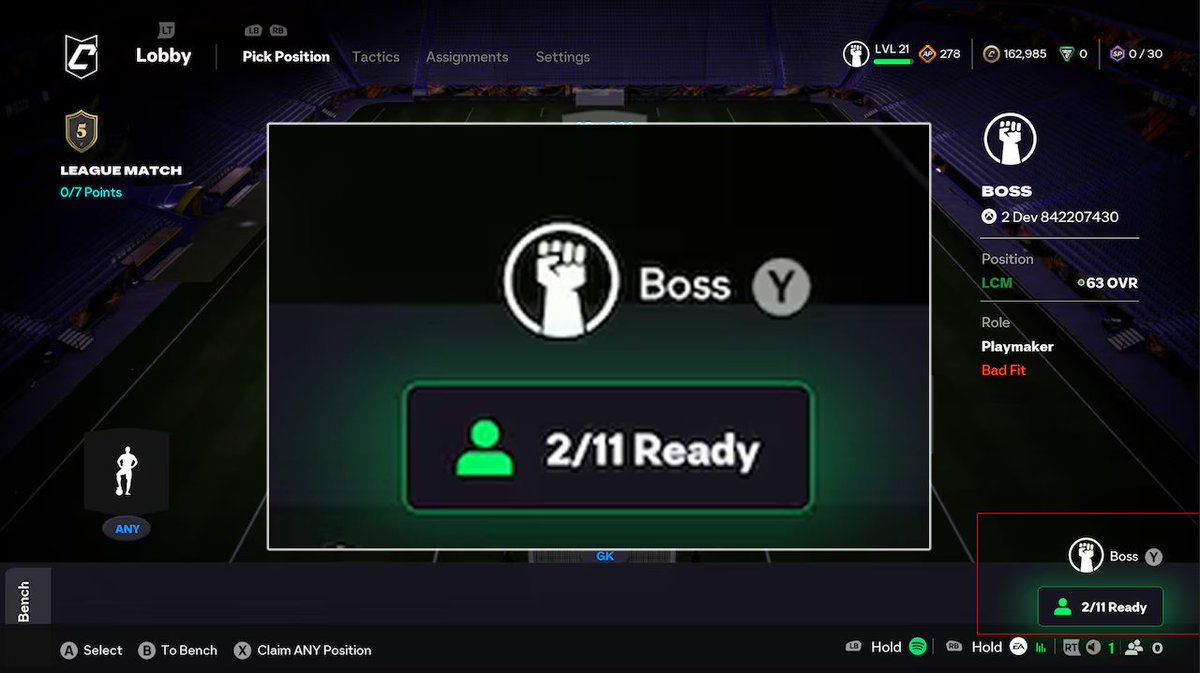 Fitzo (@marcelfitzo) on Twitter photo 🚨 #FC26 Clubs Lobby
✅It looks like all players have to confirm that they are ready before the game can start.🔁In addition, can the archetype be changed in lobby itself.
<a href="/proleagueitalia/">ProLeague Italia</a> <a href="/proleaguecom/">ProLeague</a> <a href="/proleaguede/">ProLeague DE</a> <a href="/proleaguebg/">Pro League Bulgaria</a> 🚨 #FC26 Clubs Lobby
✅It looks like all players have to confirm that they are ready before the game can start.🔁In addition, can the archetype be changed in lobby itself.
<a href="/proleagueitalia/">ProLeague Italia</a> <a href="/proleaguecom/">ProLeague</a> <a href="/proleaguede/">ProLeague DE</a> <a href="/proleaguebg/">Pro League Bulgaria</a>