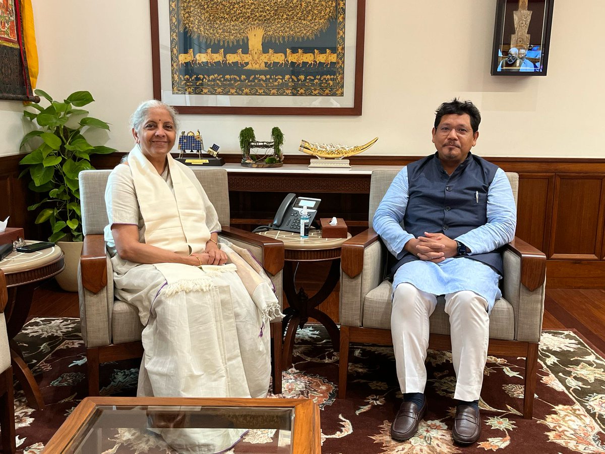 Nirmala Sitharaman Office (@nsitharamanoffc) on Twitter photo Shri <a href="/SangmaConrad/">Conrad K Sangma</a>, Hon'ble Chief Minister of Meghalaya, calls on Smt <a href="/nsitharaman/">Nirmala Sitharaman</a> at Parliament House. Shri <a href="/SangmaConrad/">Conrad K Sangma</a>, Hon'ble Chief Minister of Meghalaya, calls on Smt <a href="/nsitharaman/">Nirmala Sitharaman</a> at Parliament House.