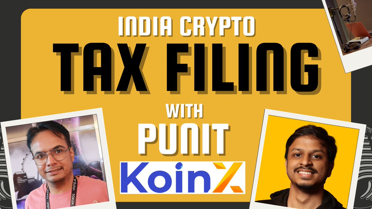 Get ready with your questions guys or drop a question in the comment box. We are going to decode 2025-2026 crypto tax live with Punit from #Koinx

Today 4.30. PM

youtube.com/live/RRRFEtuZg…

<a href="/getkoinx/">KoinX</a> <a href="/a__punit/">Punit Agarwal</a>