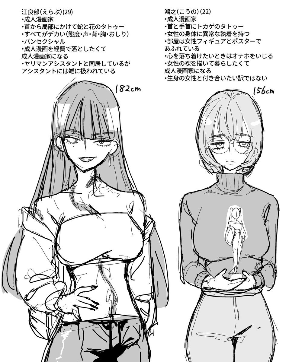 2人考えてたんですが右の子になりました ヤバい女の人は何人いてもいい 