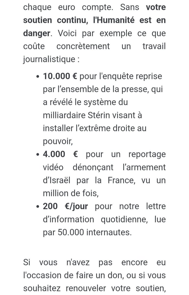 L'information, la vraie, a un coût. Les médias indépendants comme <a href="/humanite_fr/">L'Humanité</a> , qui n'ont pas vendu leur âme (et le reste...) à un milliardaire, ont besoin de votre soutien. ⤵️
r.diffusion.humanite.fr/mk/mr/sh/1t6AV…