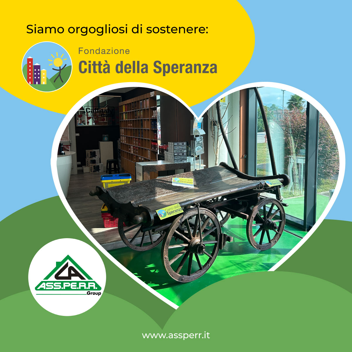 ASSPERR's tweet photo. Siamo orgogliosi di sostenere la Fondazione città della Speranza.
Un piccolo contributo per una grande causa: dare un futuro più sano e sereno ai bambini più fragili. 📷
#FondazioneCittàDellaSperanza #RicercaPediatrica https://t.co/1aEweIJvBE