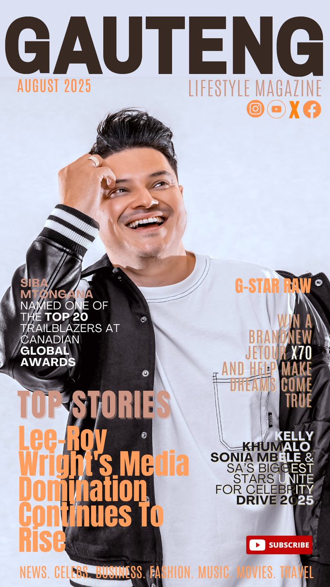 Our Monthly digital cover features Au <a href="/LeeRoyWright/">Lee-Roy Wright</a> August 2025
gautenglifestylemagazine.co.za/lee-roy-wright…